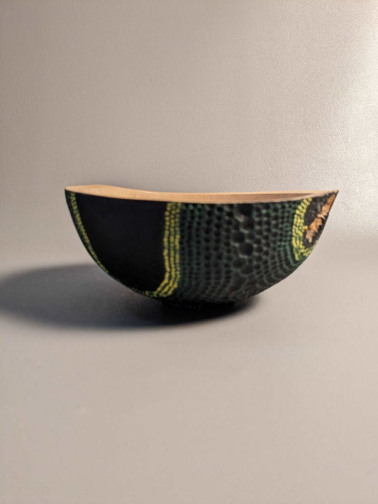 Carved & Painted Bowl