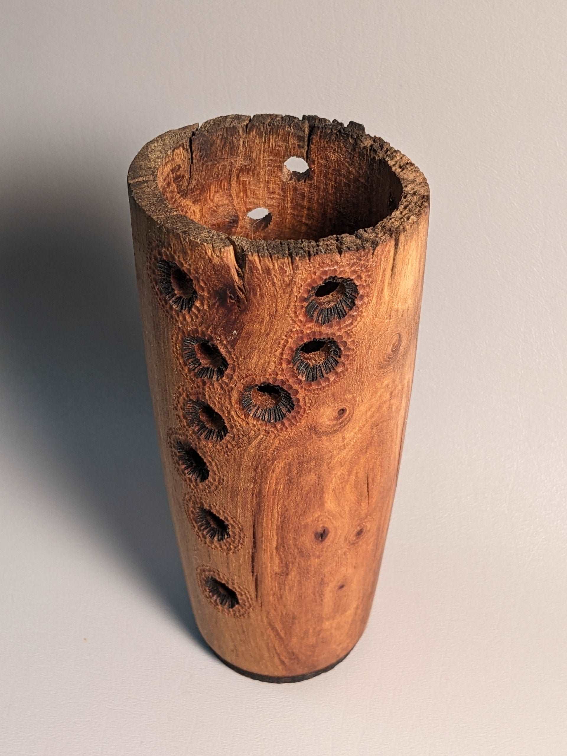 Pierced Coral Vase