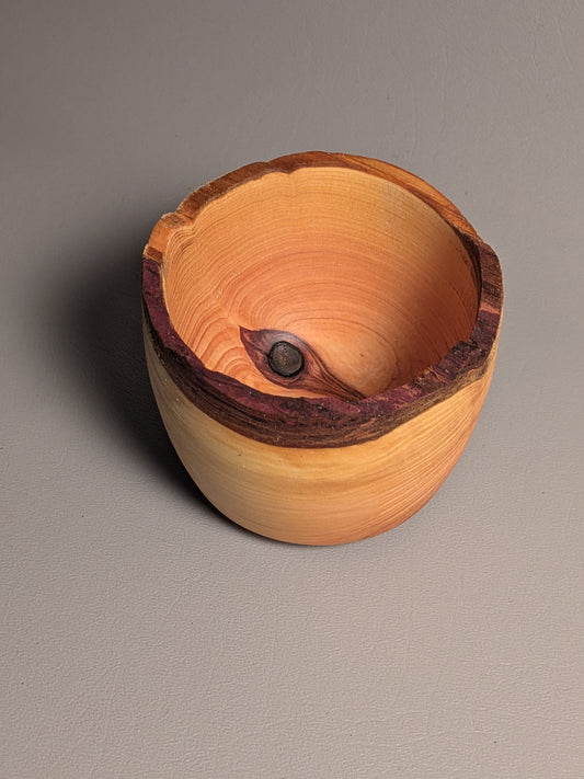 Live Edge Cedar Vessel with Knot